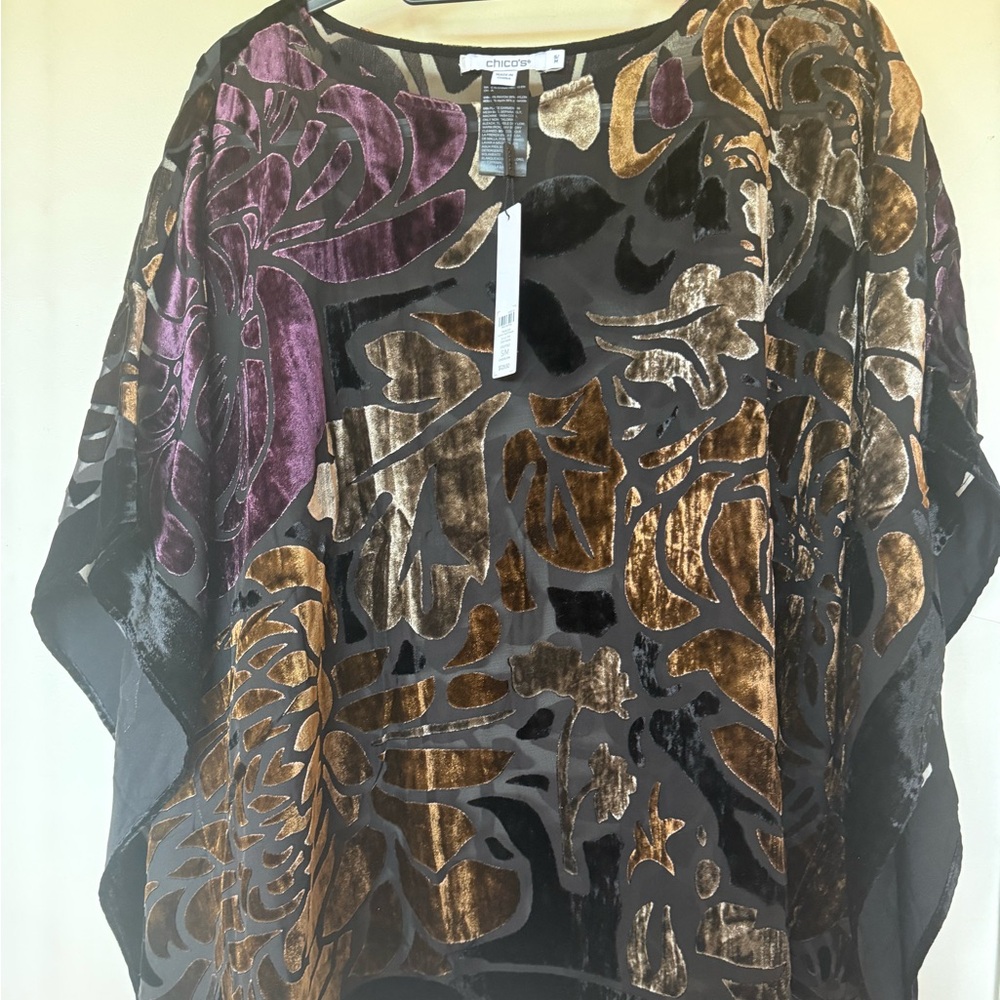 Chicos burnt velvet overlay